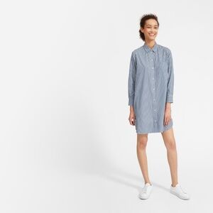 Everlane The Cotton Shirtdress Blue Stripe - Size 2